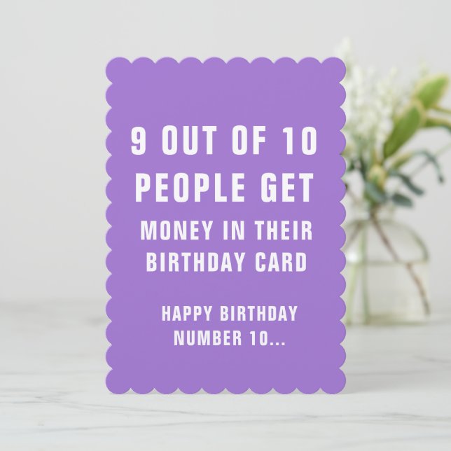 Carte d'anniversaire drôle et méchante - Cadeau de (Debout devant)
