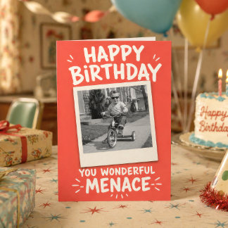 Carte d'anniversaire drôle et personnalisée avec m