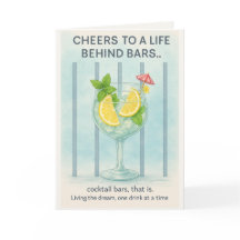 Carte d'anniversaire drôle pour amateur de gin | H