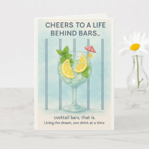 Carte d'anniversaire drôle pour amateur de gin H