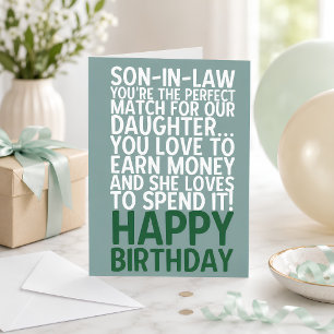 Carte d'anniversaire drôle pour gendre Blague d'ar