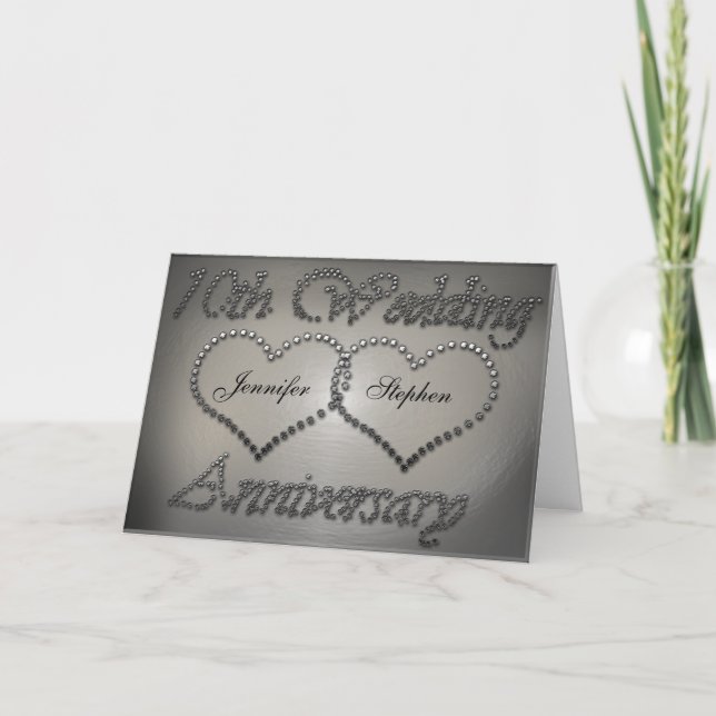 Carte d'anniversaire du 10e Mariage Punched Tin (Devant)