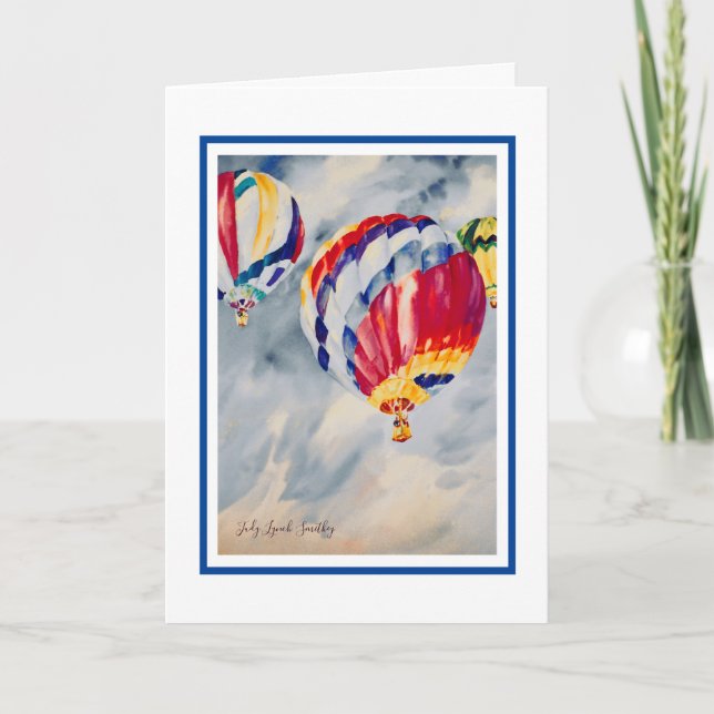 Carte d'anniversaire du ballon à air chaud (Devant)