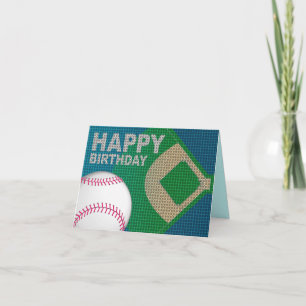 Carte d'anniversaire du baseball
