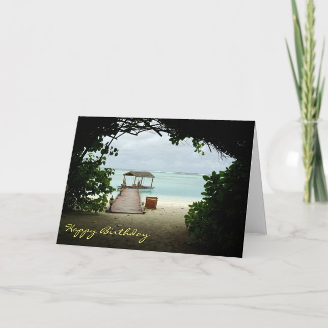 Carte d'anniversaire du bateau des Maldives (Devant)