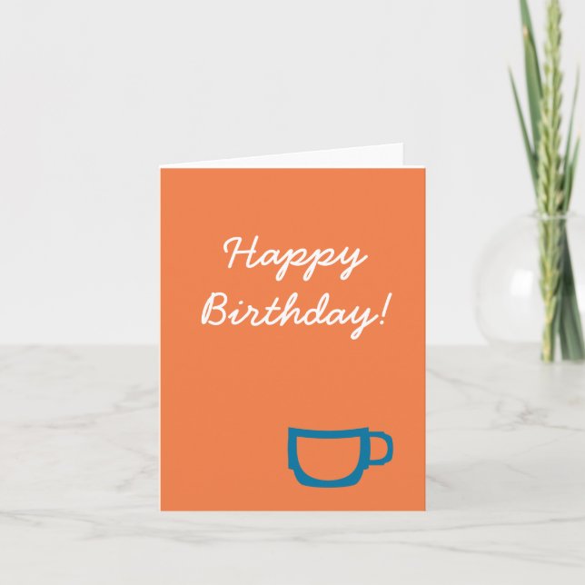 Carte d'anniversaire du café (Devant)