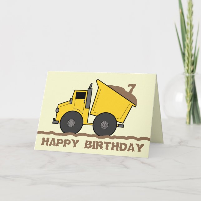 Carte d'anniversaire du camion de vidange (Devant)