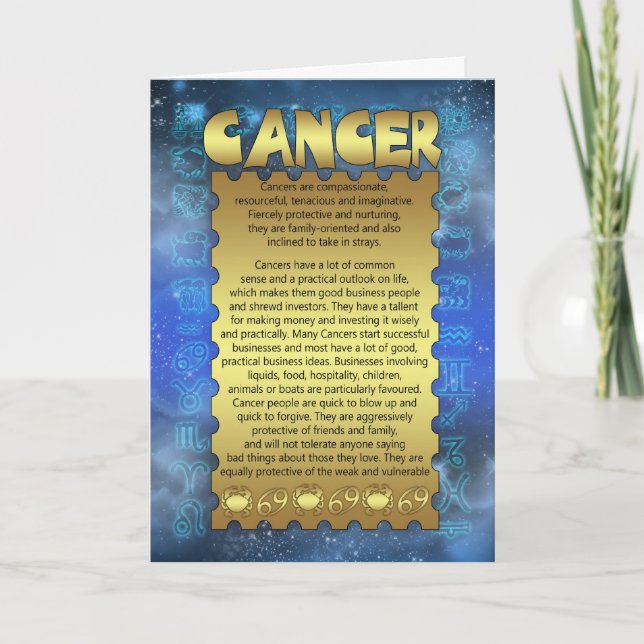 Carte d'anniversaire du cancer - Carte d'anniversa (Devant)