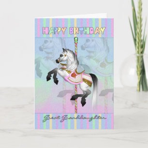 carte d'anniversaire du carrousel arrière-petite-f