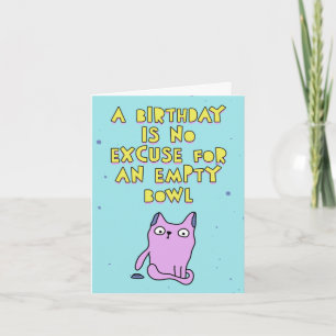 Carte d'anniversaire du chat, message personnalisa