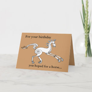 Carte d'anniversaire du cheval