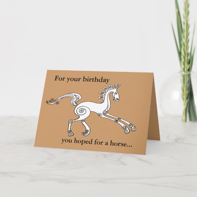 Carte d'anniversaire du cheval (Devant)