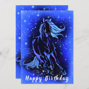 Carte d'anniversaire du cheval de course