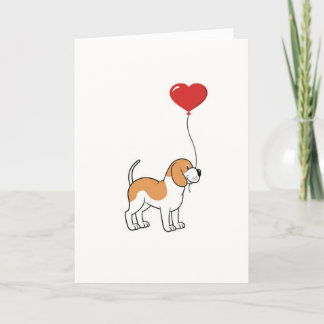 Carte d'anniversaire du chien beagle