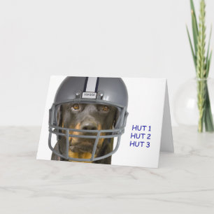 Carte d'anniversaire du chien de football Rottweil