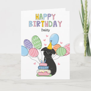 Carte d'anniversaire du chien Griffon de Bruxelles