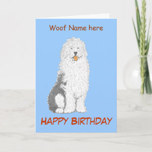 Carte d'anniversaire du chien médullaire anglais