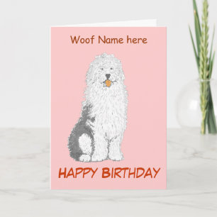 Carte d'anniversaire du chien médullaire anglais