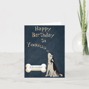 Carte d'anniversaire du chiot de Howky Husky Modif