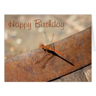 Carte d'anniversaire du concepteur de libellules