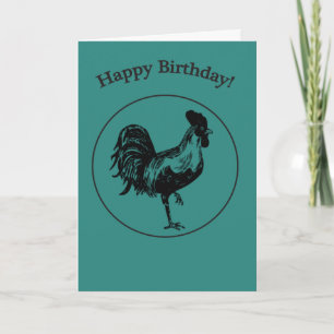 Carte d'anniversaire du coq