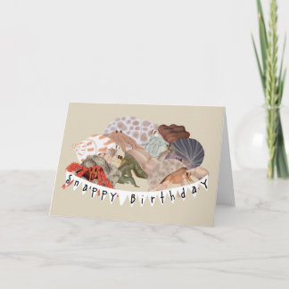 Carte d'anniversaire du crabe ermite