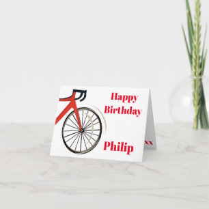 Carte d'anniversaire du cycliste Red Road