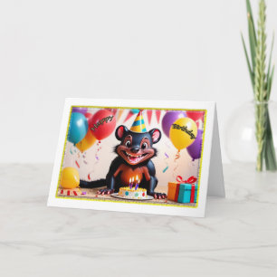 Carte d'anniversaire du diable de Tasmanie