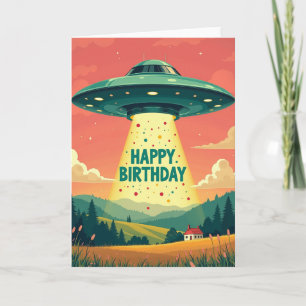 Carte d'anniversaire du Disque Volant Cosmique