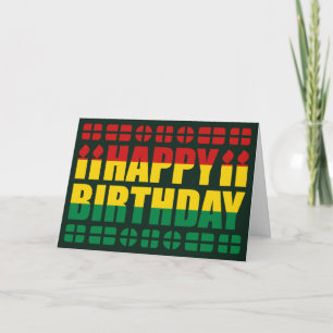 Carte d'anniversaire du drapeau bolivien