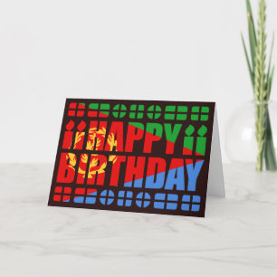 Carte d'anniversaire du drapeau érythréen