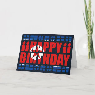 Carte d'anniversaire du drapeau nord-coréen