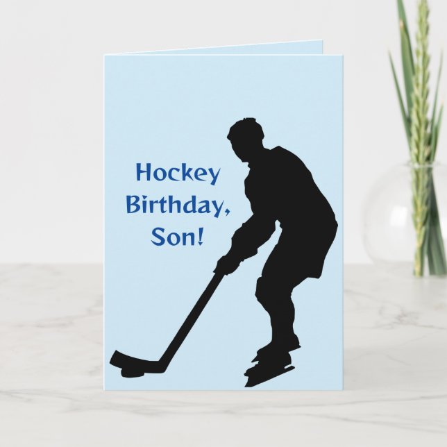 CARTE D'ANNIVERSAIRE DU FILS HOCKEY (Devant)