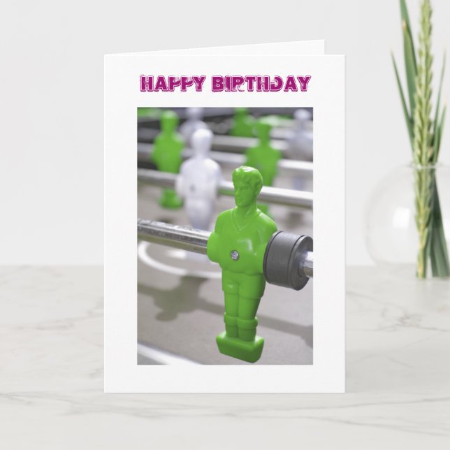 Carte d'anniversaire du football de Tableau (vert) (Devant)