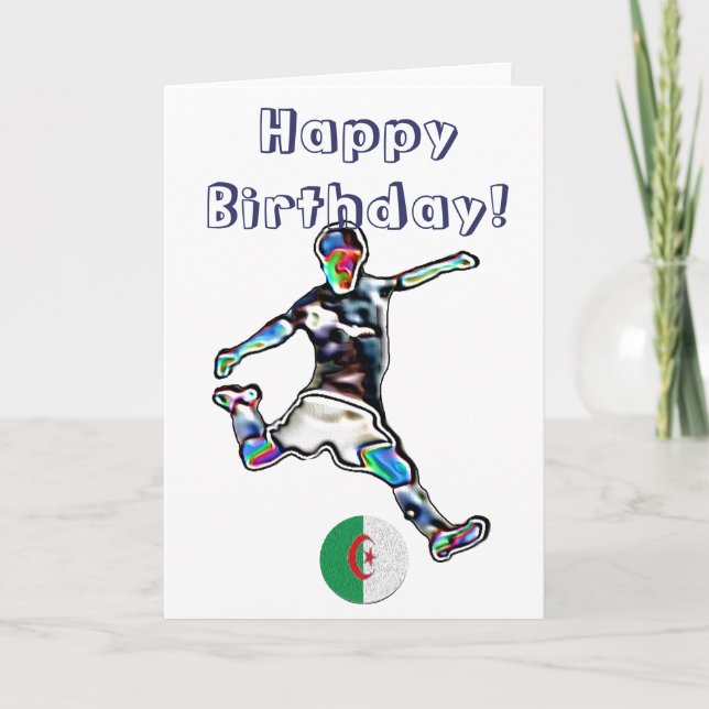 Carte d'anniversaire du football en Algérie (Devant)