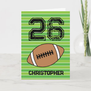 Carte d'anniversaire du football vert 26e