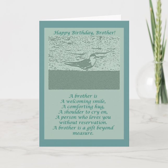 Carte d'anniversaire du frère Oystercatcher (Devant)