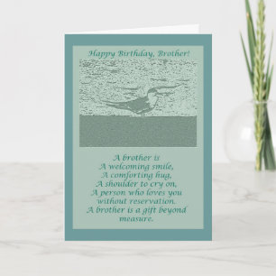 Carte d'anniversaire du frère Oystercatcher