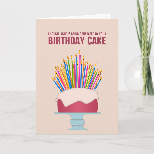 Carte d'anniversaire du gâteau d'anniversaire écoé (Devant)