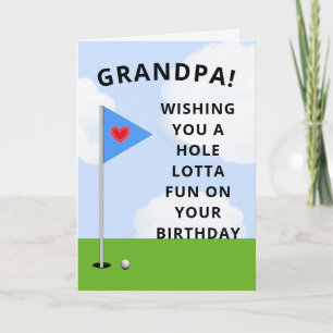Carte d'anniversaire du golf de Grandpa