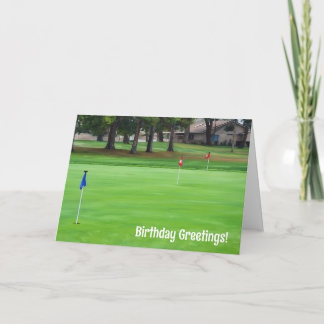 Carte d'anniversaire du Golf Golf Fun (Devant)
