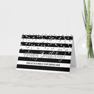 Carte d'anniversaire du groupe d'affaires Black Si