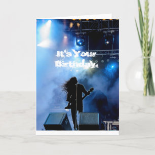 Carte d'Anniversaire du guitariste en métal lourd 