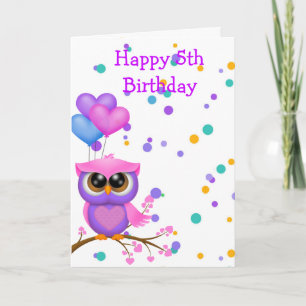 Carte d'anniversaire du hibou