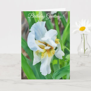 Carte d'anniversaire du Jardin d'art Flower Iris B