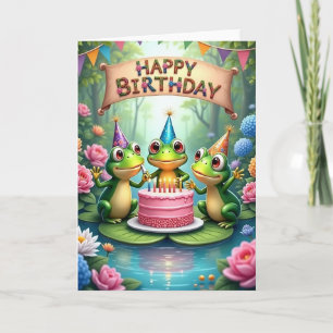 Carte d'anniversaire du jardin magique