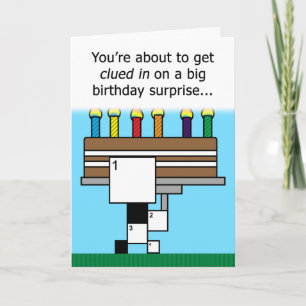 Carte d'anniversaire du jeu de mots croisés PERSON