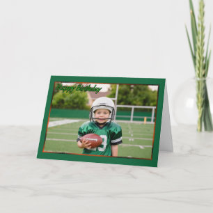 Carte d'anniversaire du jeune joueur de football