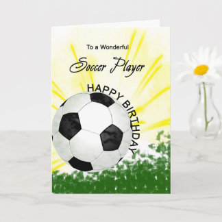Carte d'anniversaire du joueur de football