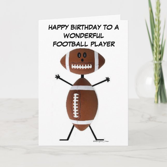 Carte d'anniversaire du joueur de football (Devant)